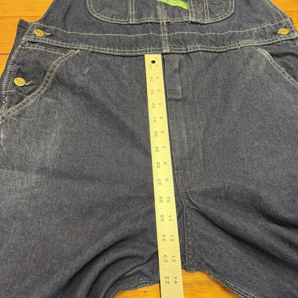 Key Imperial Aristocrat Bib Overalls Mens 38x30 Blue‎ Cotton Denim Farmer Garden